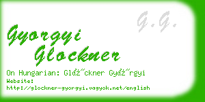 gyorgyi glockner business card